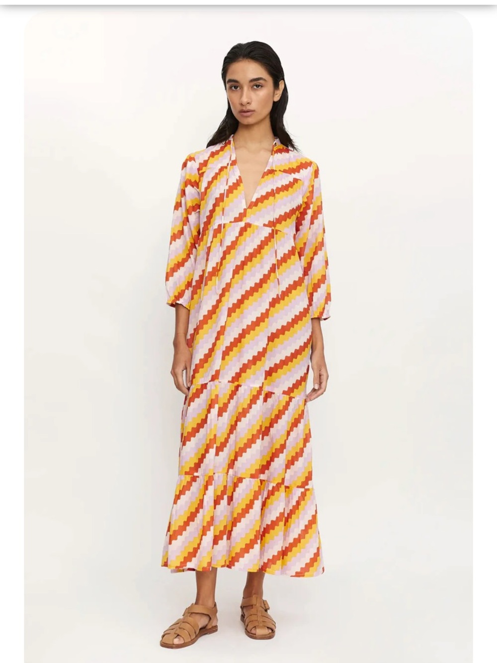 Compania Fantastica Dress Womens Medium Resortwear Beach Tropical Maxi Boho